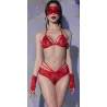 Chilirose Ensemble Simondia 4 Pièces Rouge